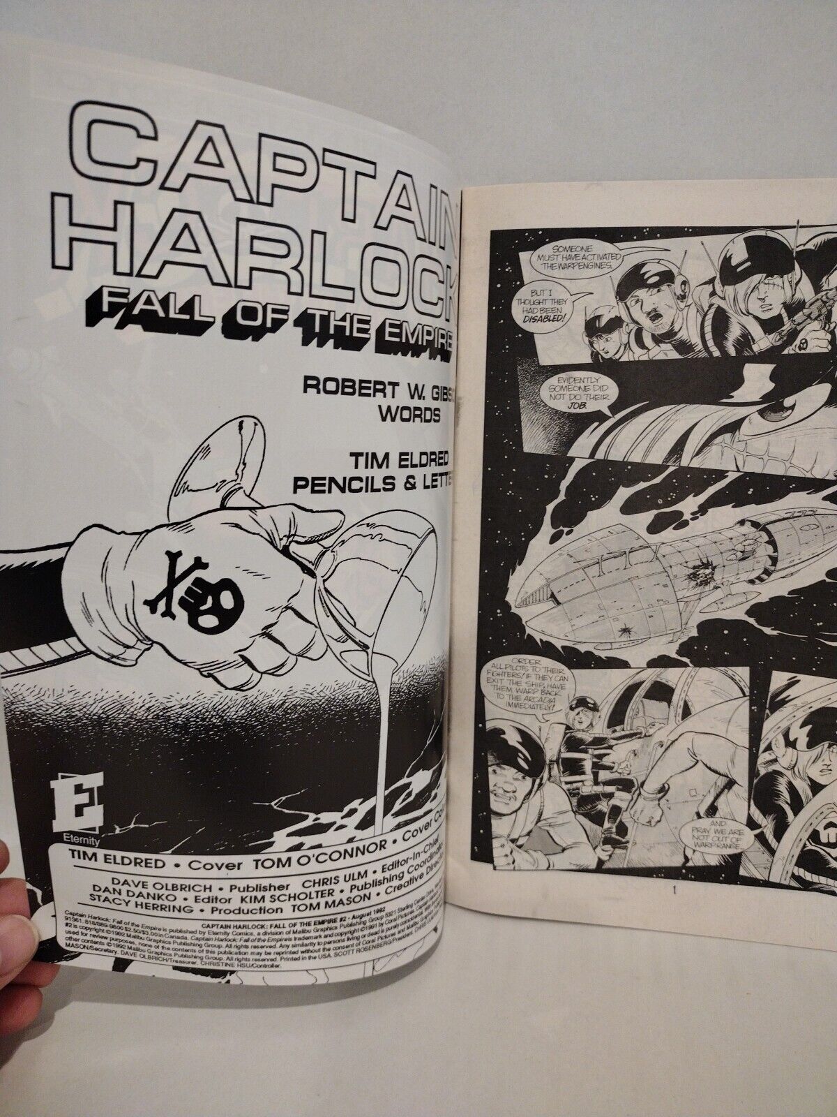 Captain Harlock Fall Of The Empire (1992) Complete Eternity Comic Set + Special