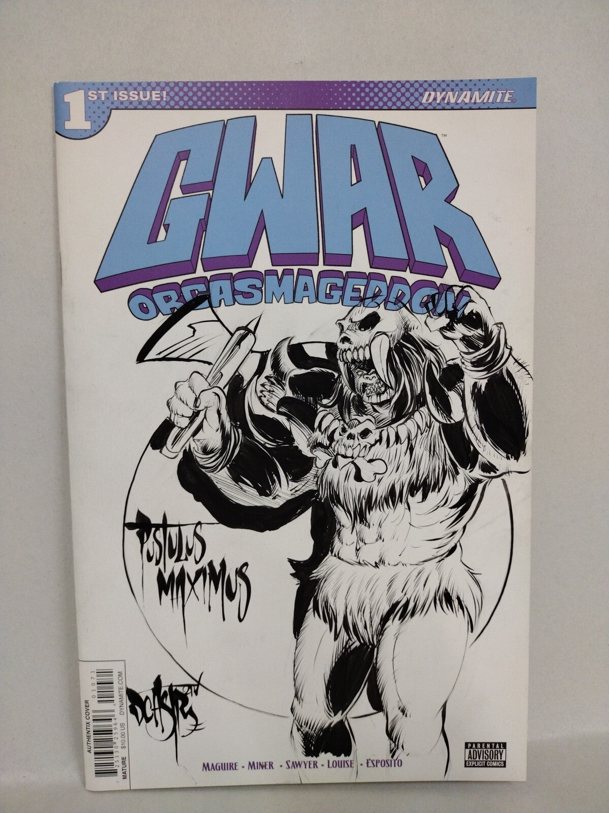 Gwar Orgasmageddon #1 (2017) Dynamite Sketch Cover Comic W Original DCastr Art