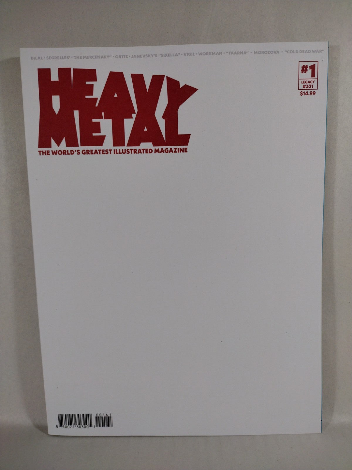 Heavy Metal Magazine #1 (2025) Legacy #321 Blank Sketch Cover Variant New NM