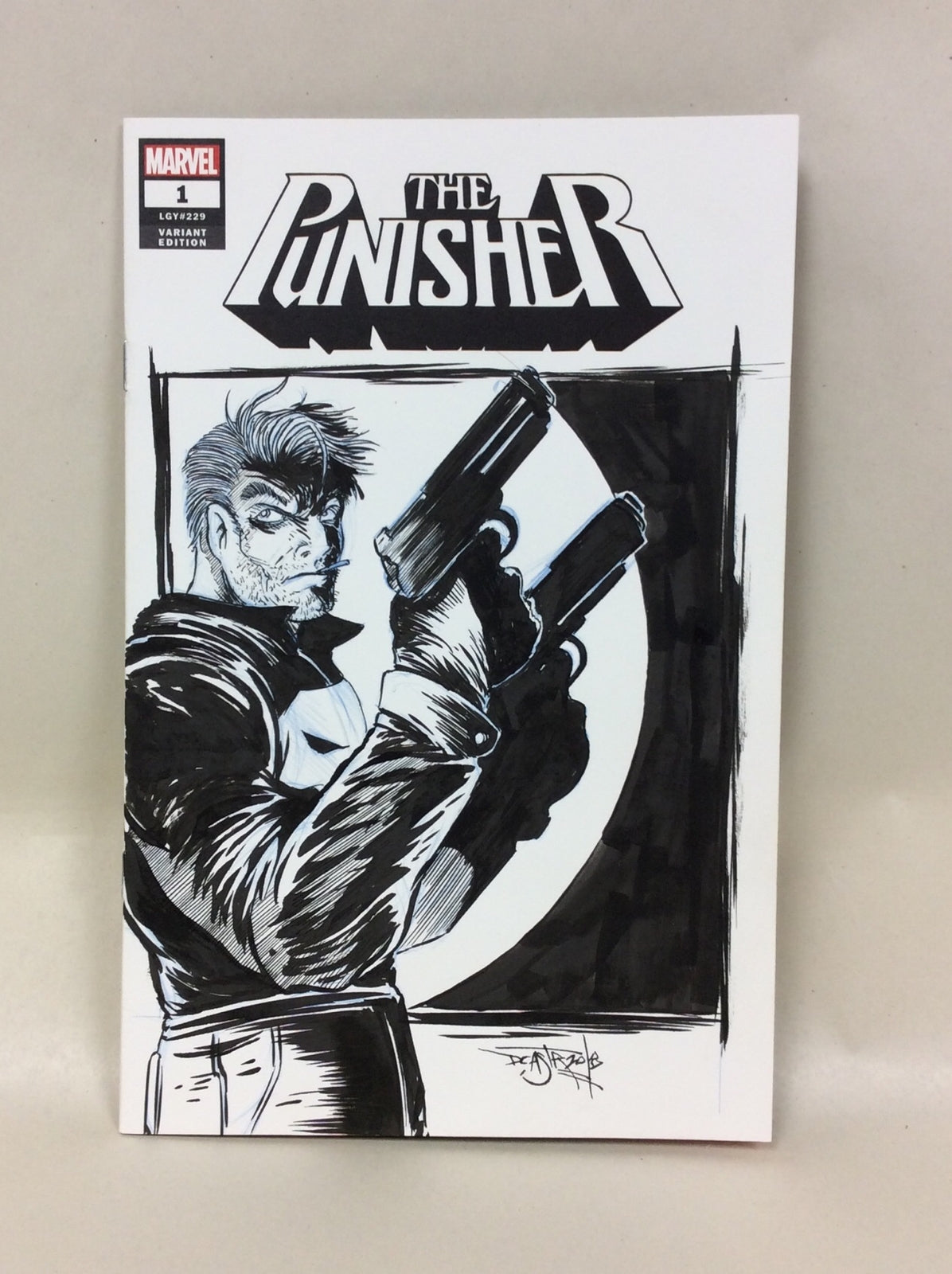 The Punisher #1 (2018) Marvel Sketch Cover Variant Comic W Original Art DCastr