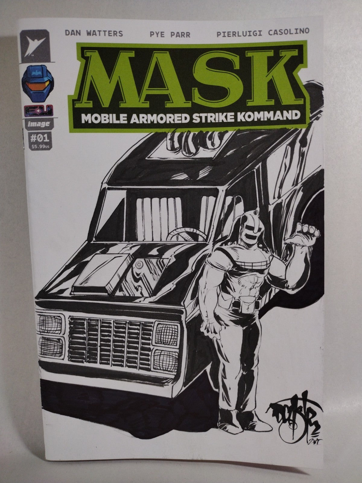 Mask #1 (2026) Image Skybound Sketch Cover Variant W Original Dave Castr Art