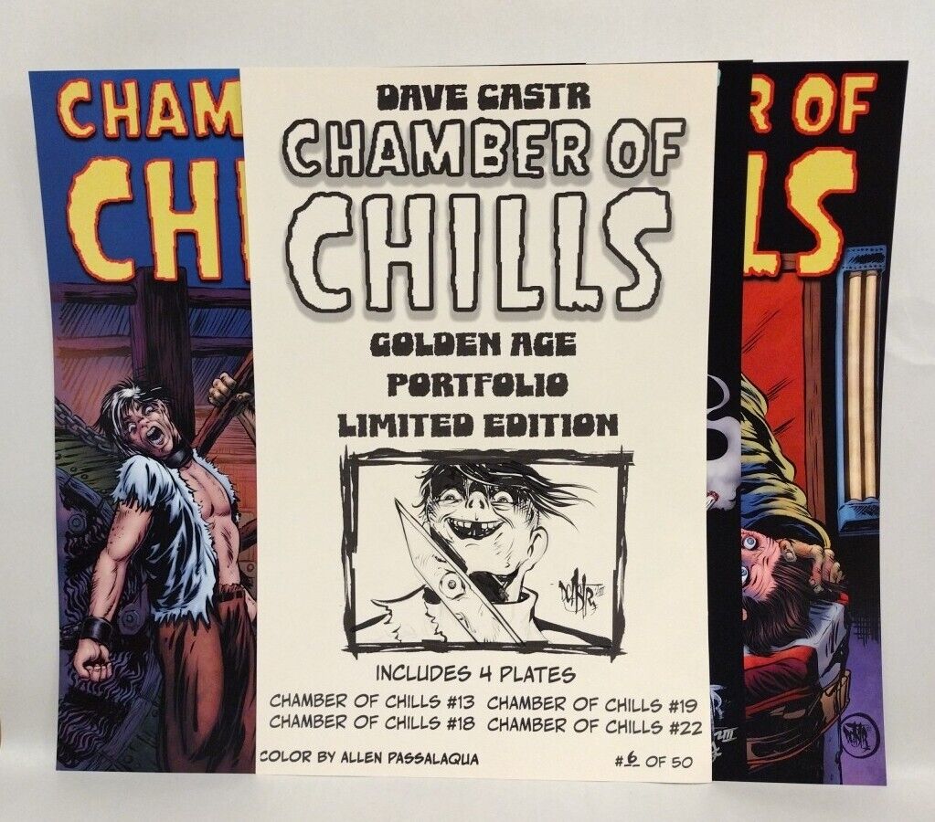 Chamber Of Chills (2023) Dave Castr 11X17" Limited Horror Portfolio Set W Sketch