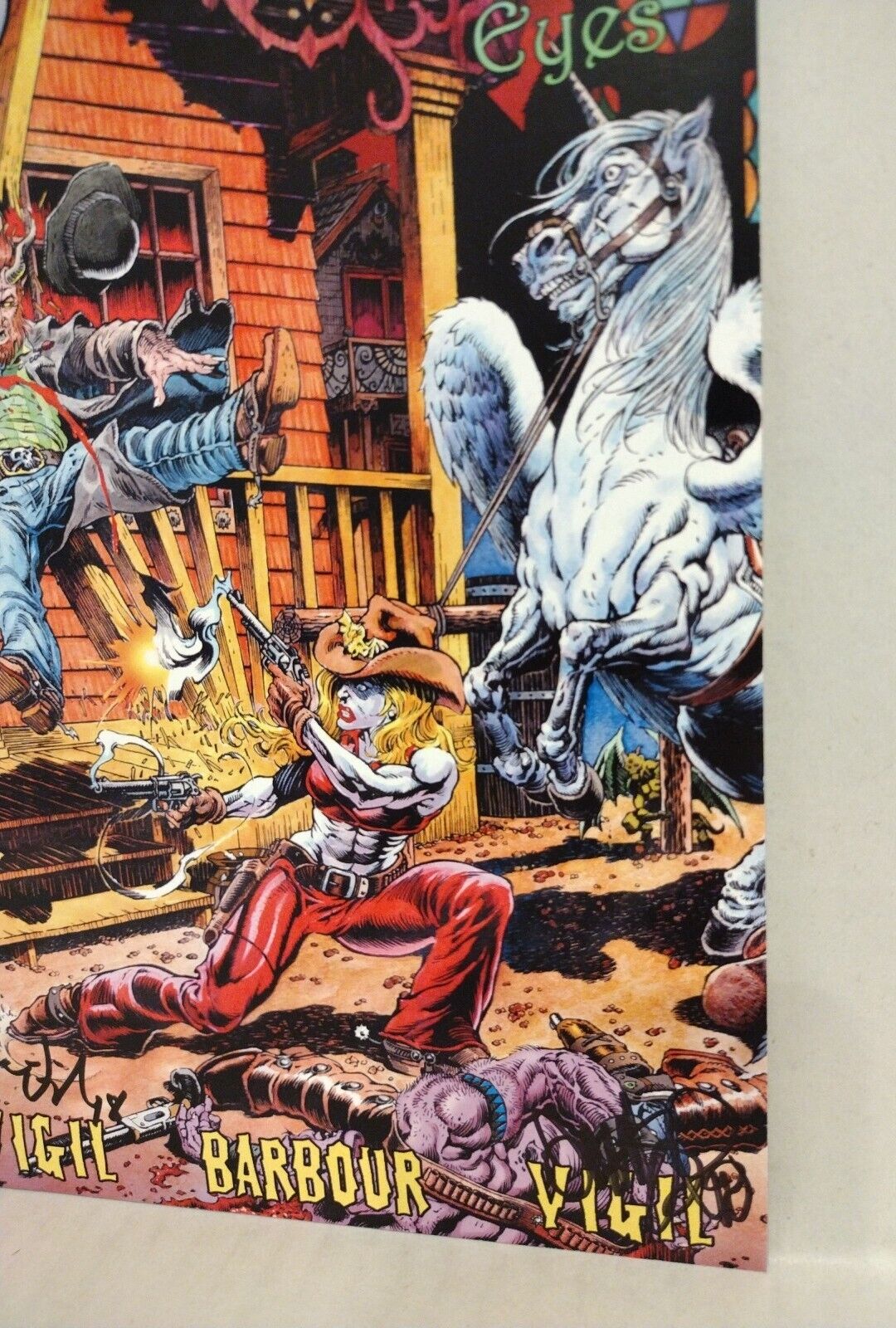 Gunfighters In Hell: Sinbuck #6 (2018) Angel Eyes Signed Joe Tim Vigil HTF