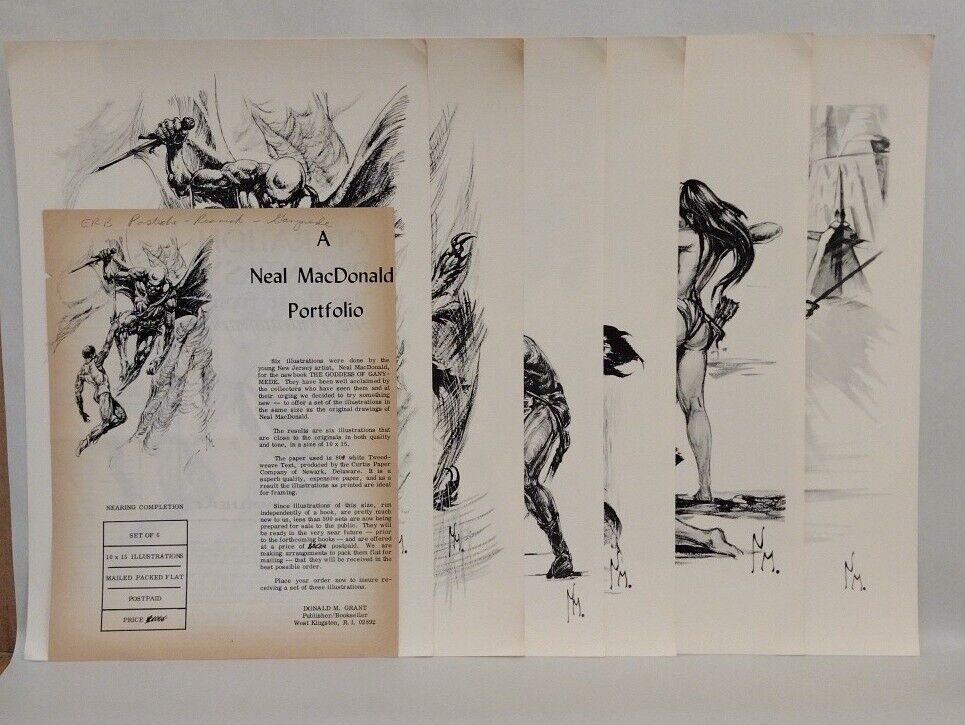 Neal MacDonald (1968) Goddess Of Ganymede 10 X 15 Complete 6 Art Print Set W Ad