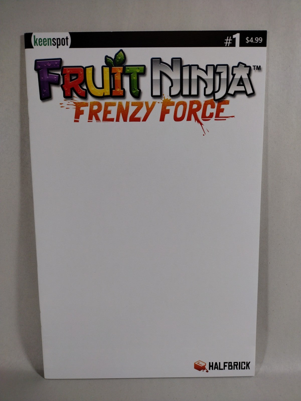 Fruit Ninja Frenzy Force 1 (2018) Keenspot Blank Sketch Cover Variant Comic NM