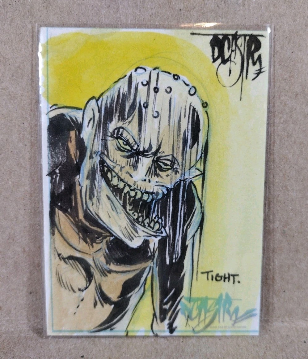 Dave Castr Crusin (2025) OAC Sketch Card W Original Tight Monster Art ACEO