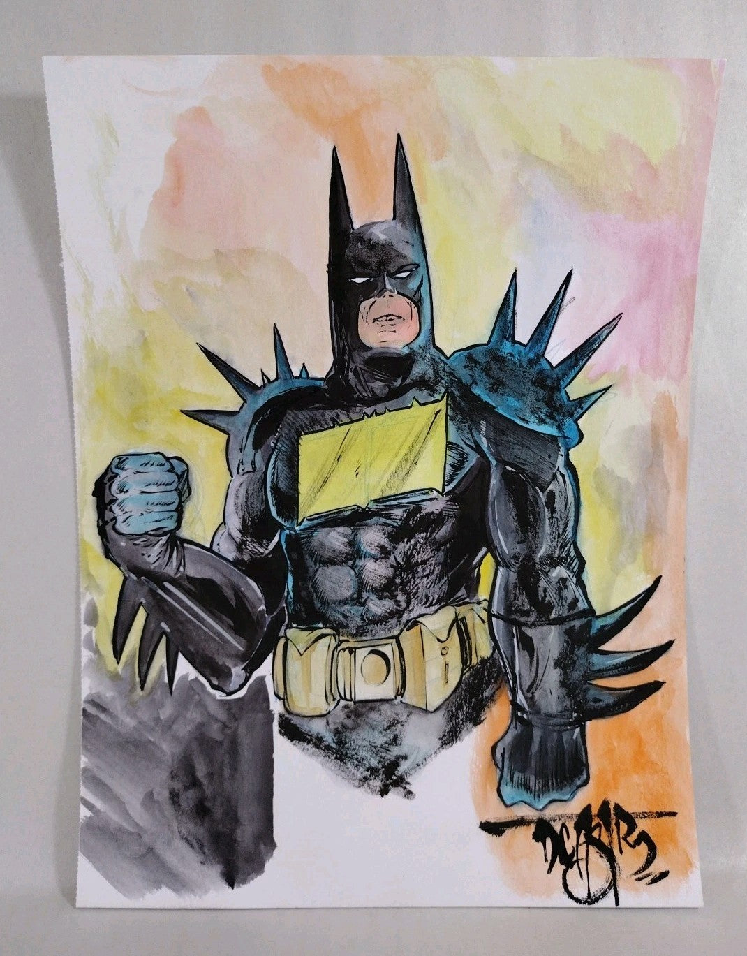 Absolute Batman (2025) Original 9 X 12" Dave Castr Watercolor Fan Art