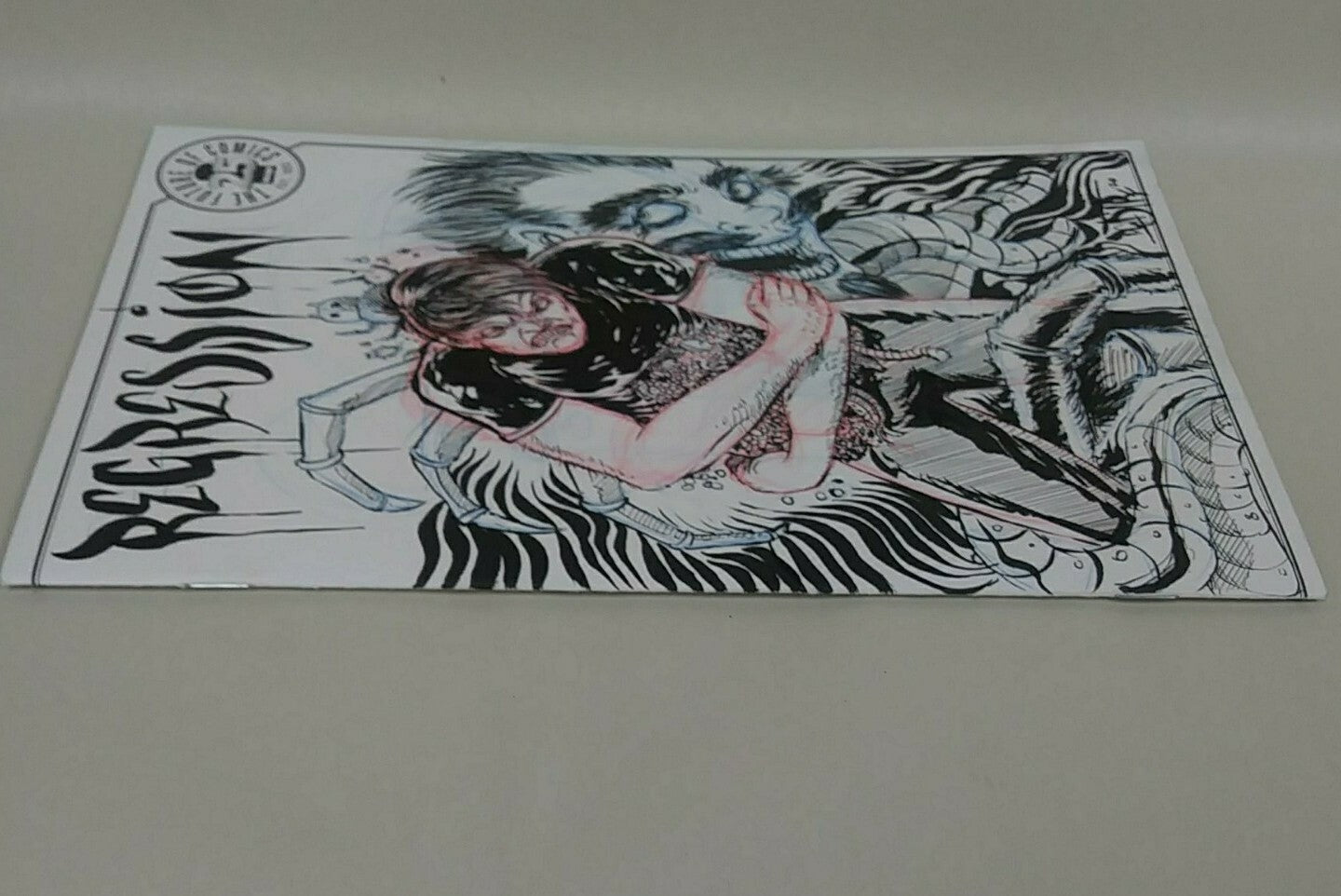 Regression #1 (2017) Blank Cover Variant Comic W Original DCastr Art ARG 