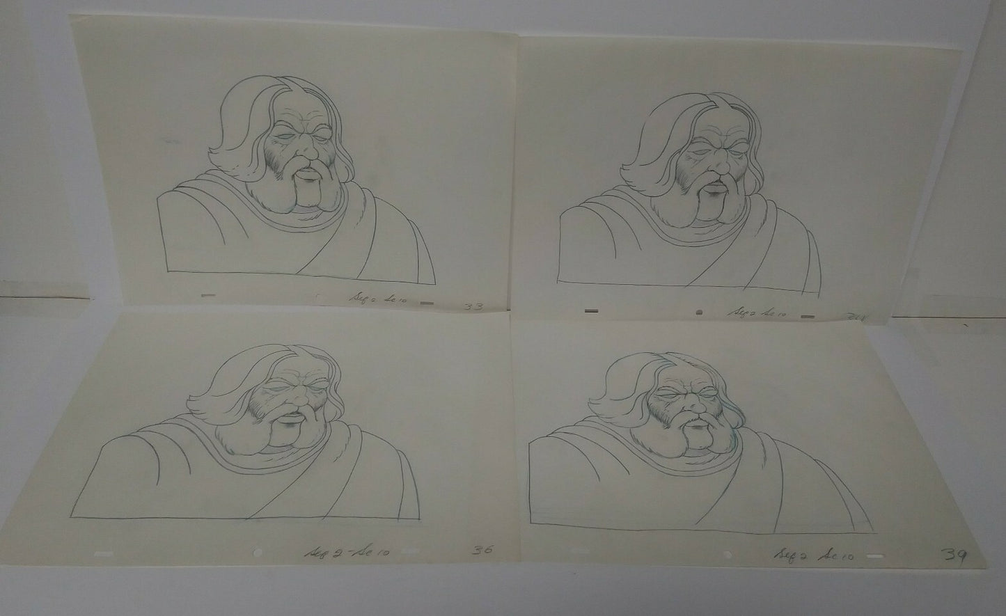 Lot Of 10 Original 1981 Heavy Metal Animation Pencil Art Prelims of Elder TAARNA