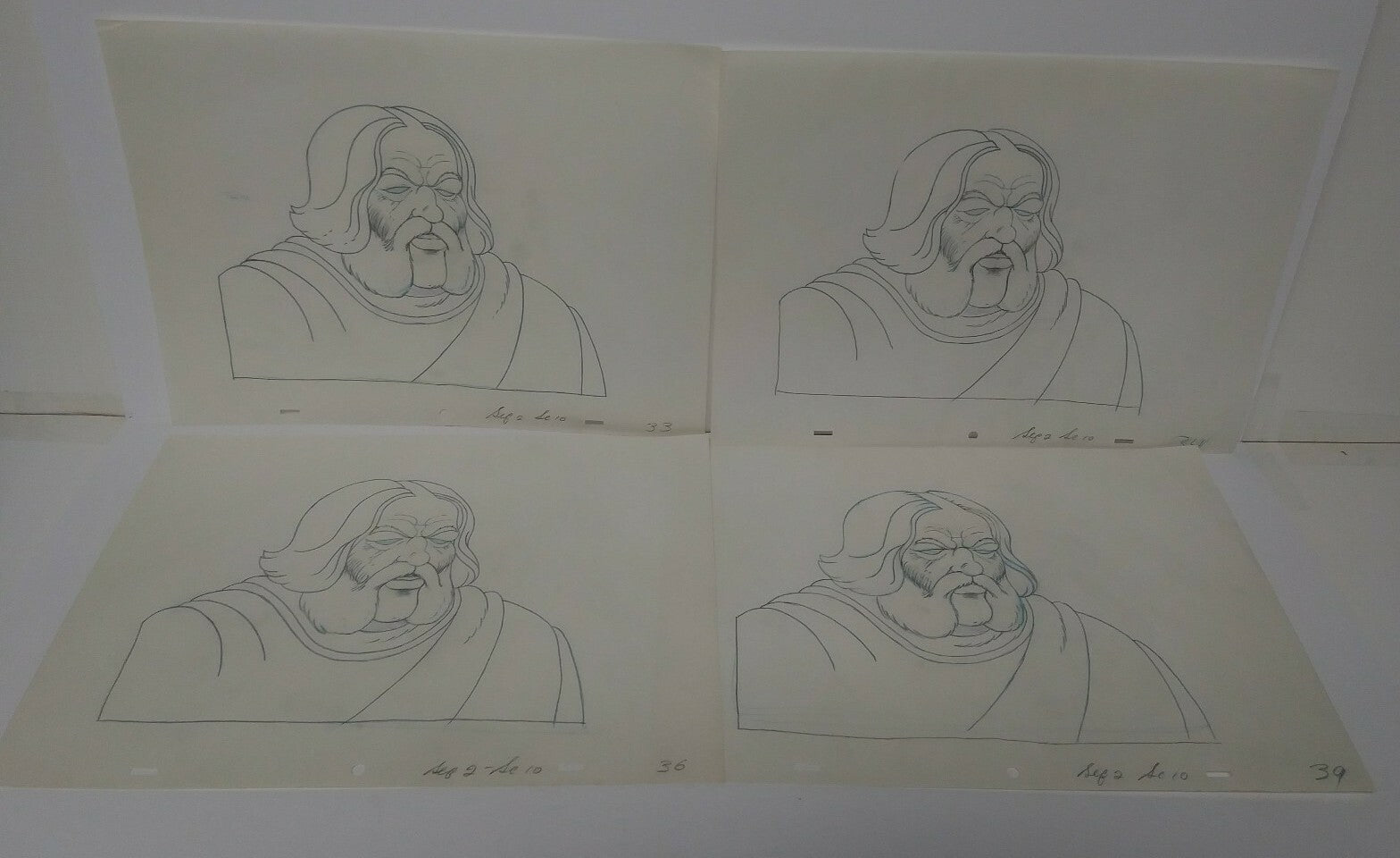 Lot Of 10 Original 1981 Heavy Metal Animation Pencil Art Prelims of Elder TAARNA