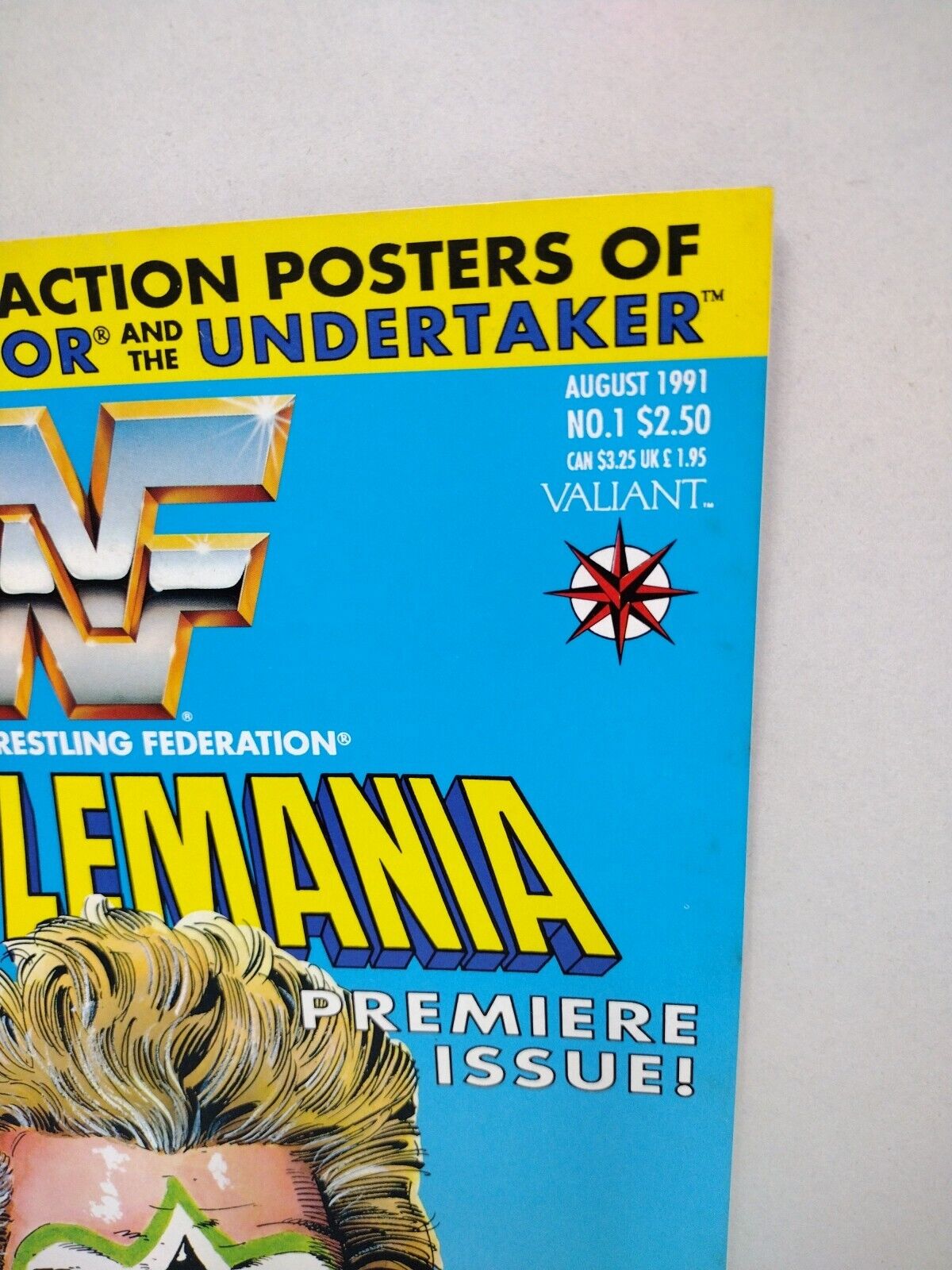 WWF Battle Mania (1991) Valiant Comic Magazine Lot Set #1 &2 W Poster Inserts