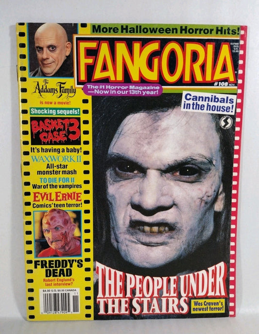 FANGORIA Magazine #108 (1991) Freddy's Dead People Under The Stairs Evil Ernie
