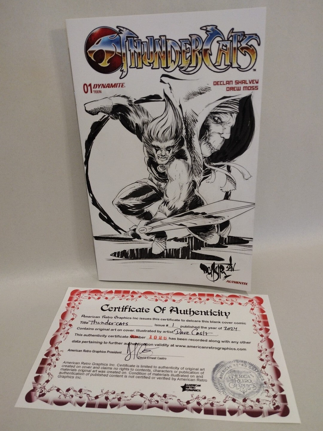 Thundercats #1 (2024) Dynamite Sketch Variant Cover Comic W Original DCastr Art