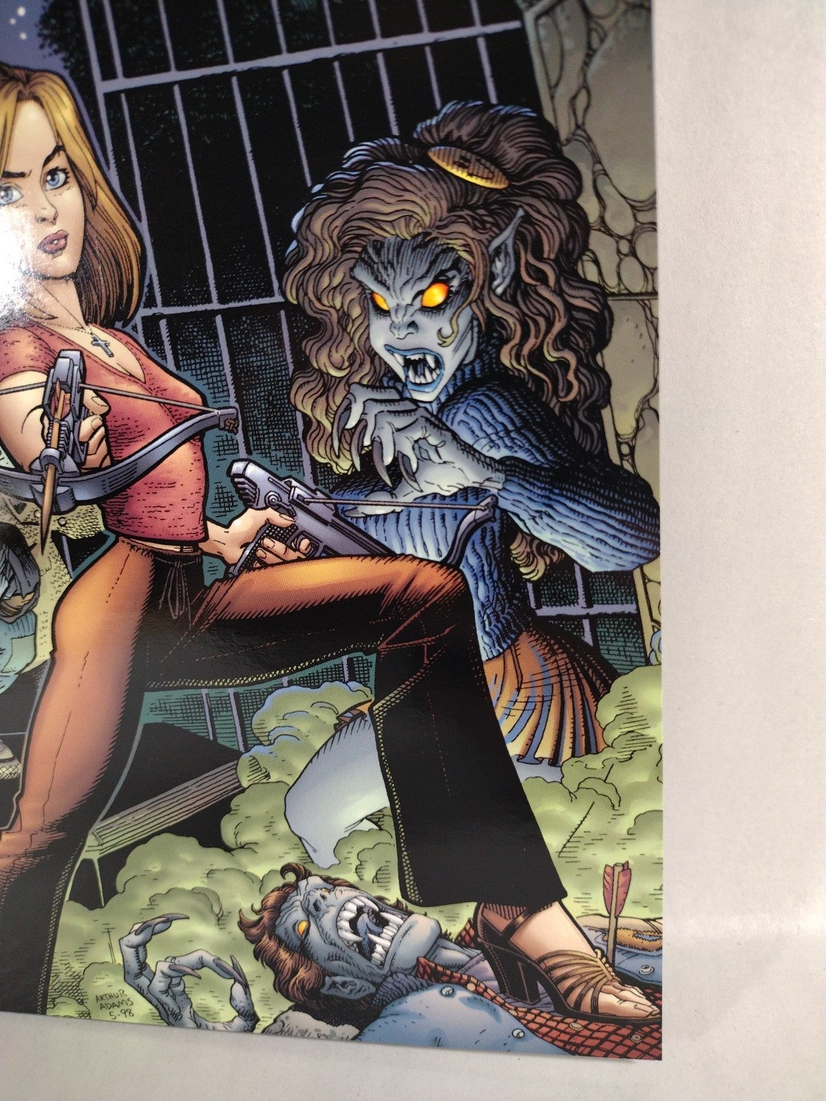 Buffy The Vampire Slayer #1 (1998) Dark Horse Gold Foil Arthur Adams Cover VF-NM
