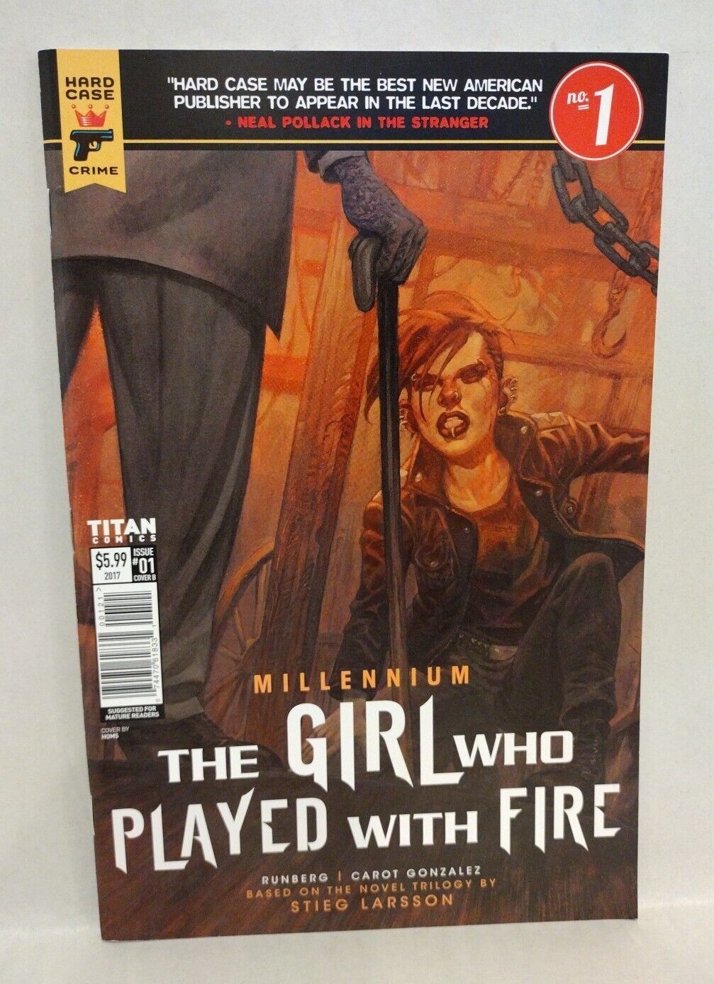 Girl Who Played With Fire #1 (2017) Titan Hard Case Crime Comic Homs Cover B NM