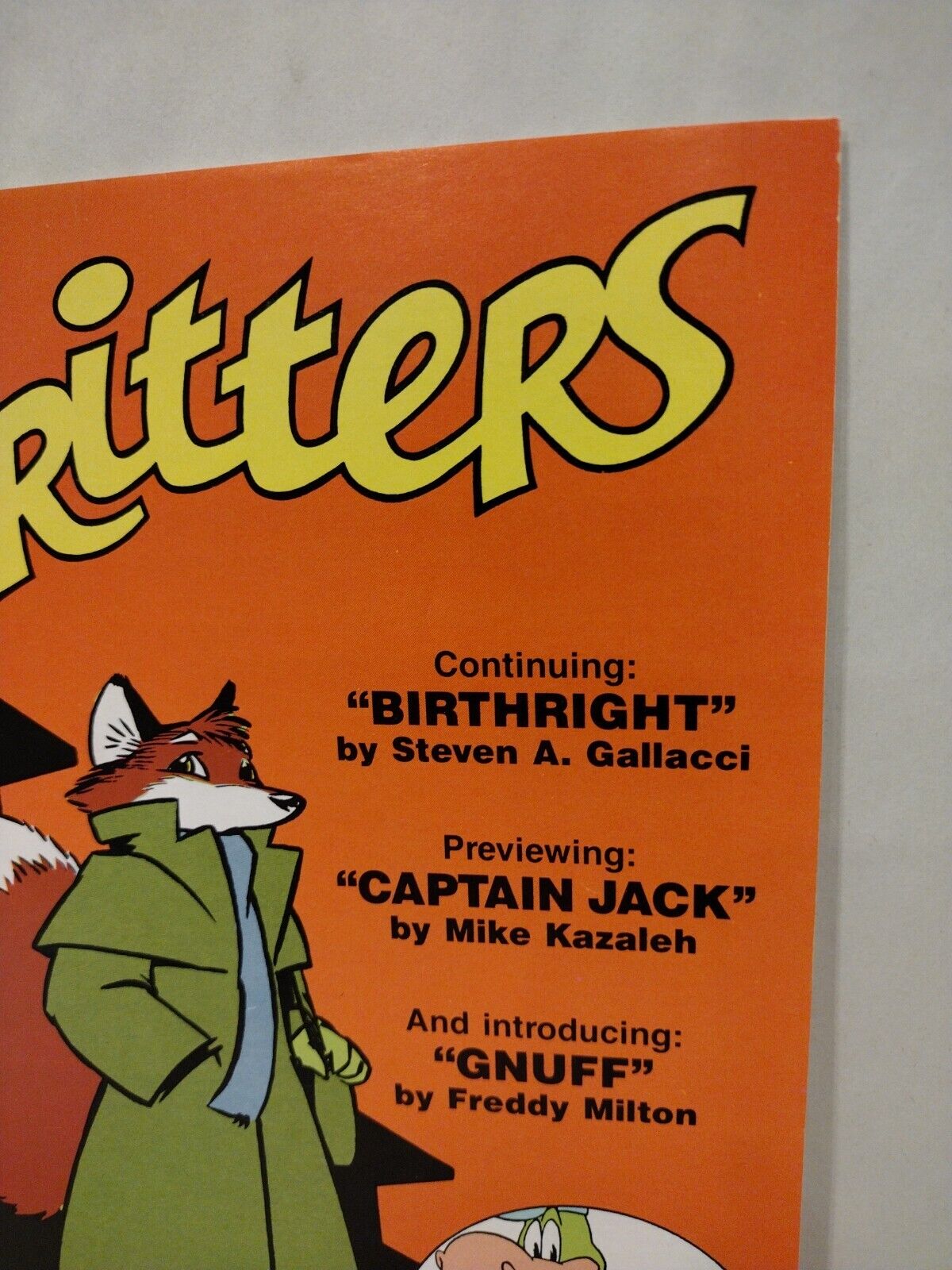 Critters #2 (1986) Fantagraphics Comic 1st Captain Jack Appearance Mike Kazaleh