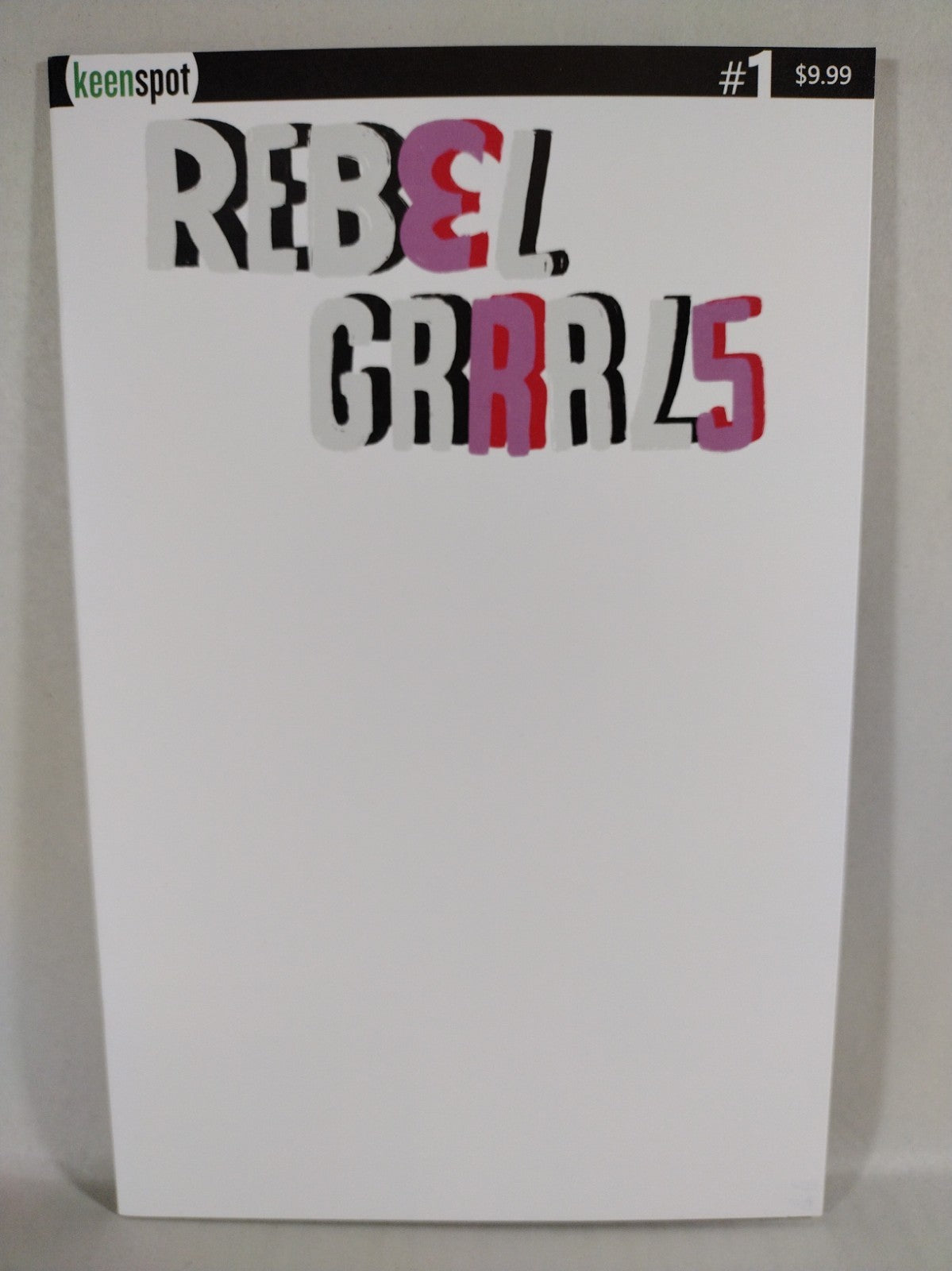 Rebel Grrrls #1 (2023) Keenspot Blank Sketch Cover Comic Variant NM 