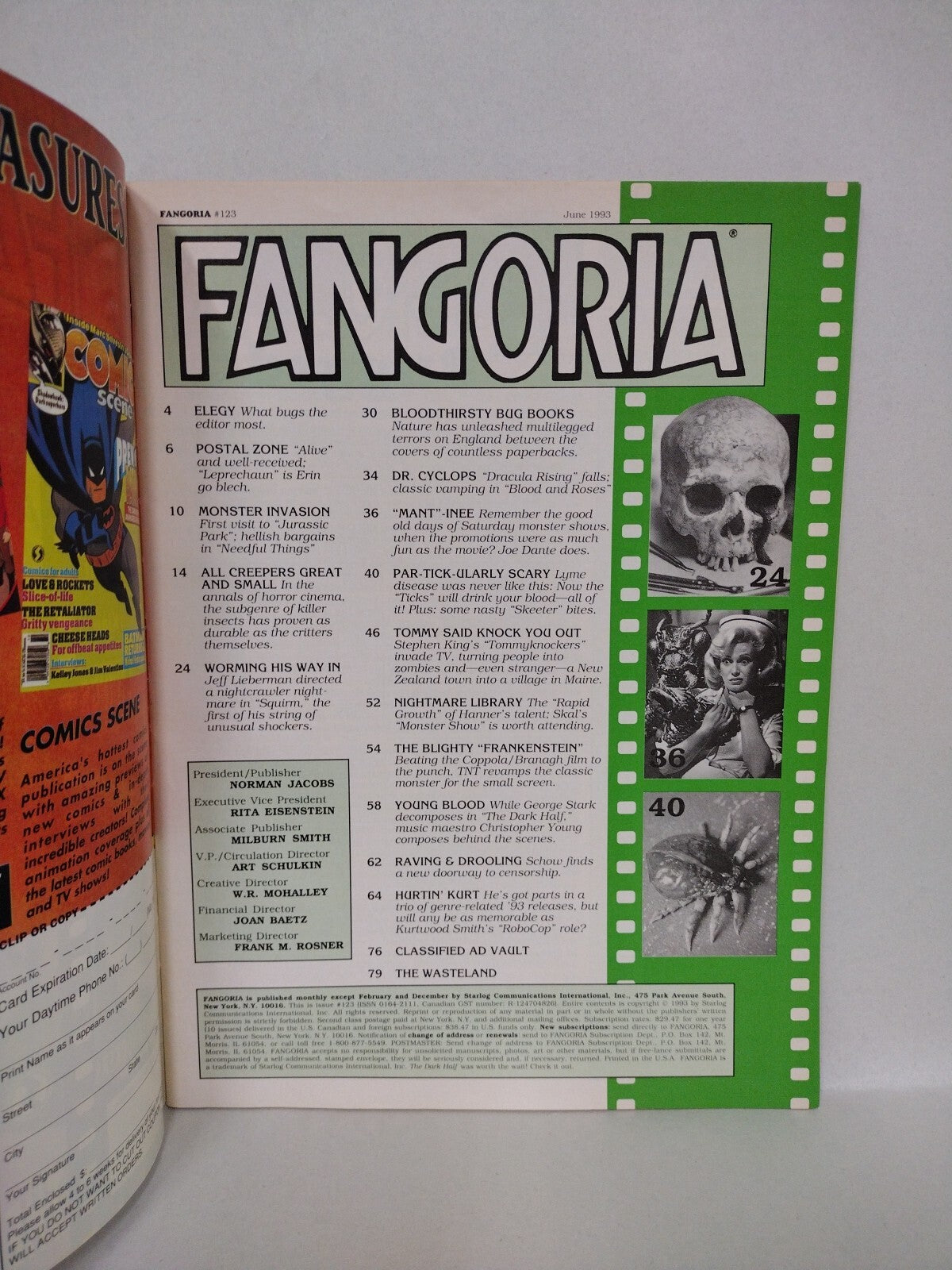 FANGORIA Magazine 123 (1993) Stephen King Tommy Knockers Needful Things Ticks VF