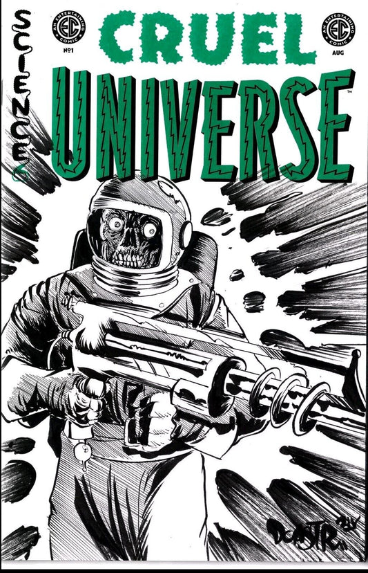 Cruel Universe #1 (2024) Oni EC Comic Sketch Cover Variant W Original DCastr Art