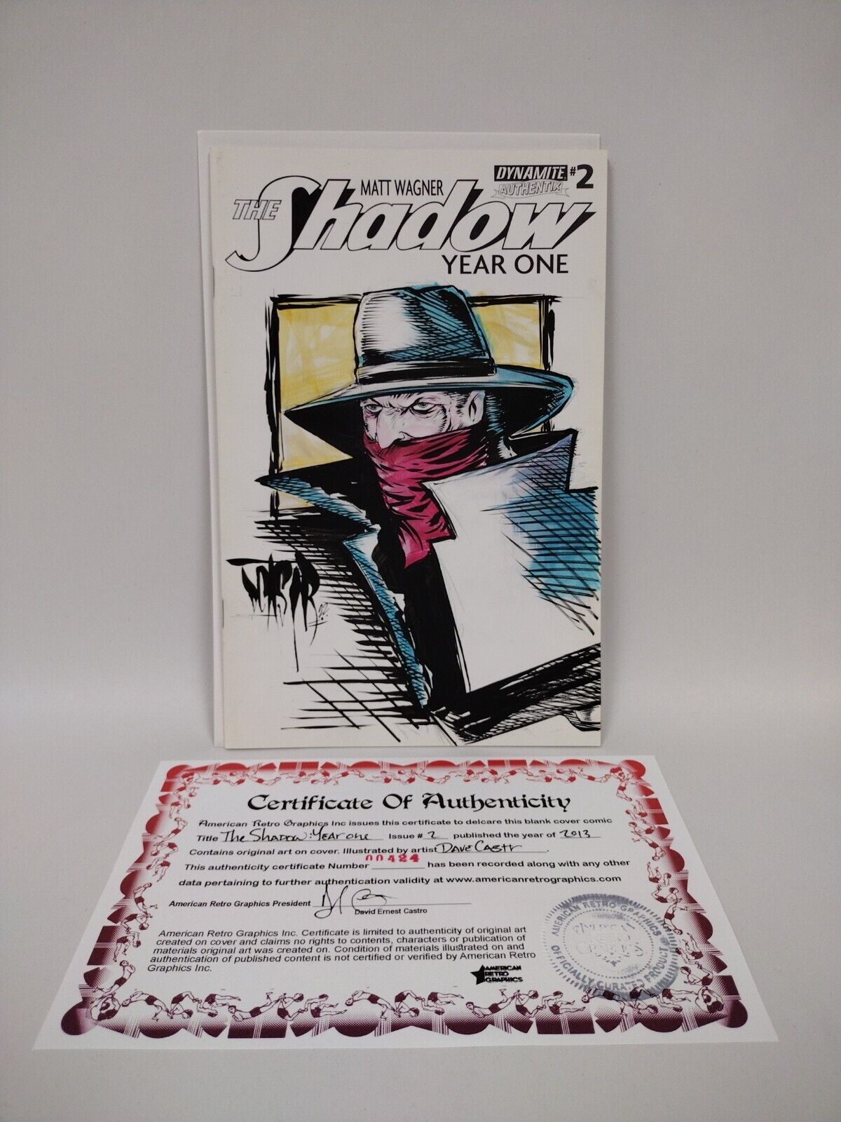 The Shadow Year One #2 Blank Cover Variant W Original The Shadow Art ARG COA