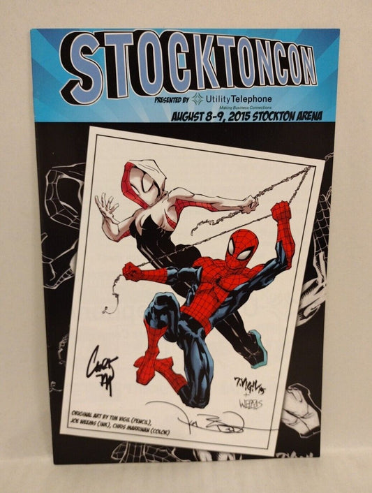 Stockton Con 2015 Program Spider-Man Spider-Gwen Tim Vigil Joe Weems Signed