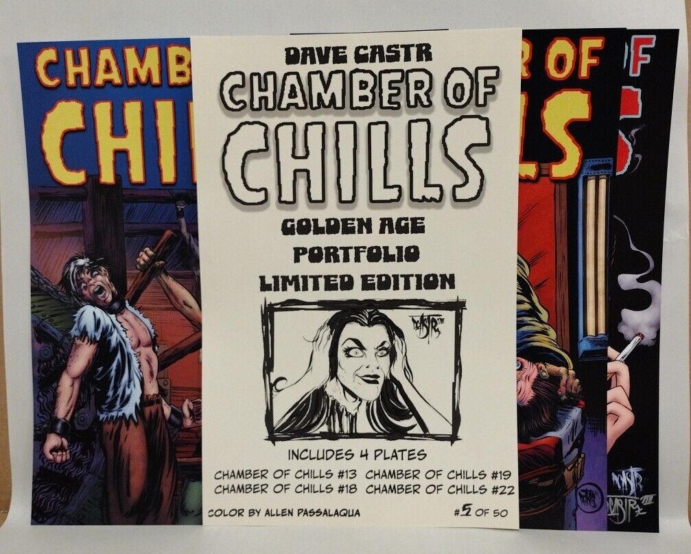 Chamber Of Chills (2023) Dave Castr 11X17" Limited Horror Portfolio Set W Sketch