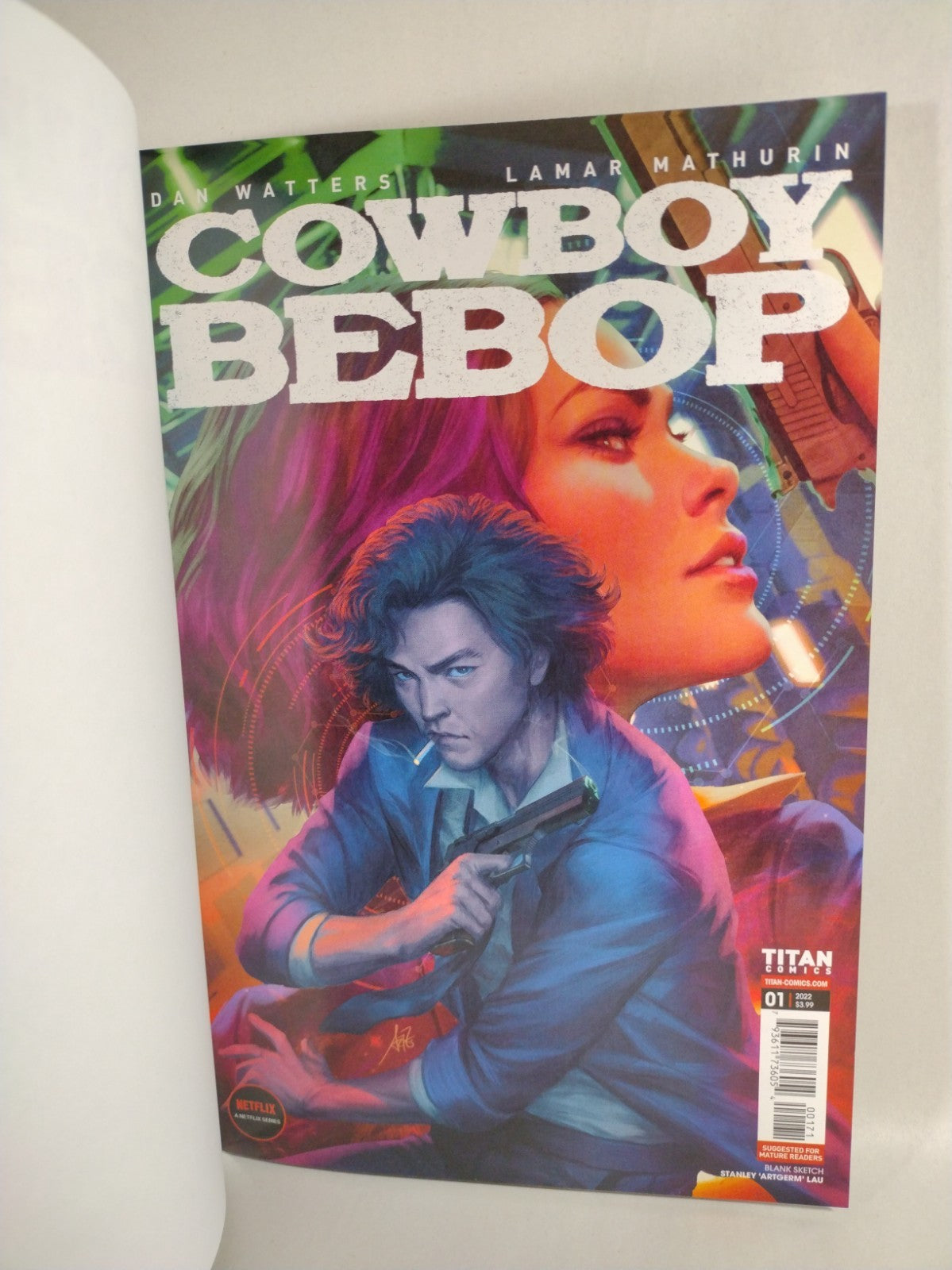 Cowboy Bebop #1 (2022) Titan Comic Green Blank Sketch Cover Variant NM