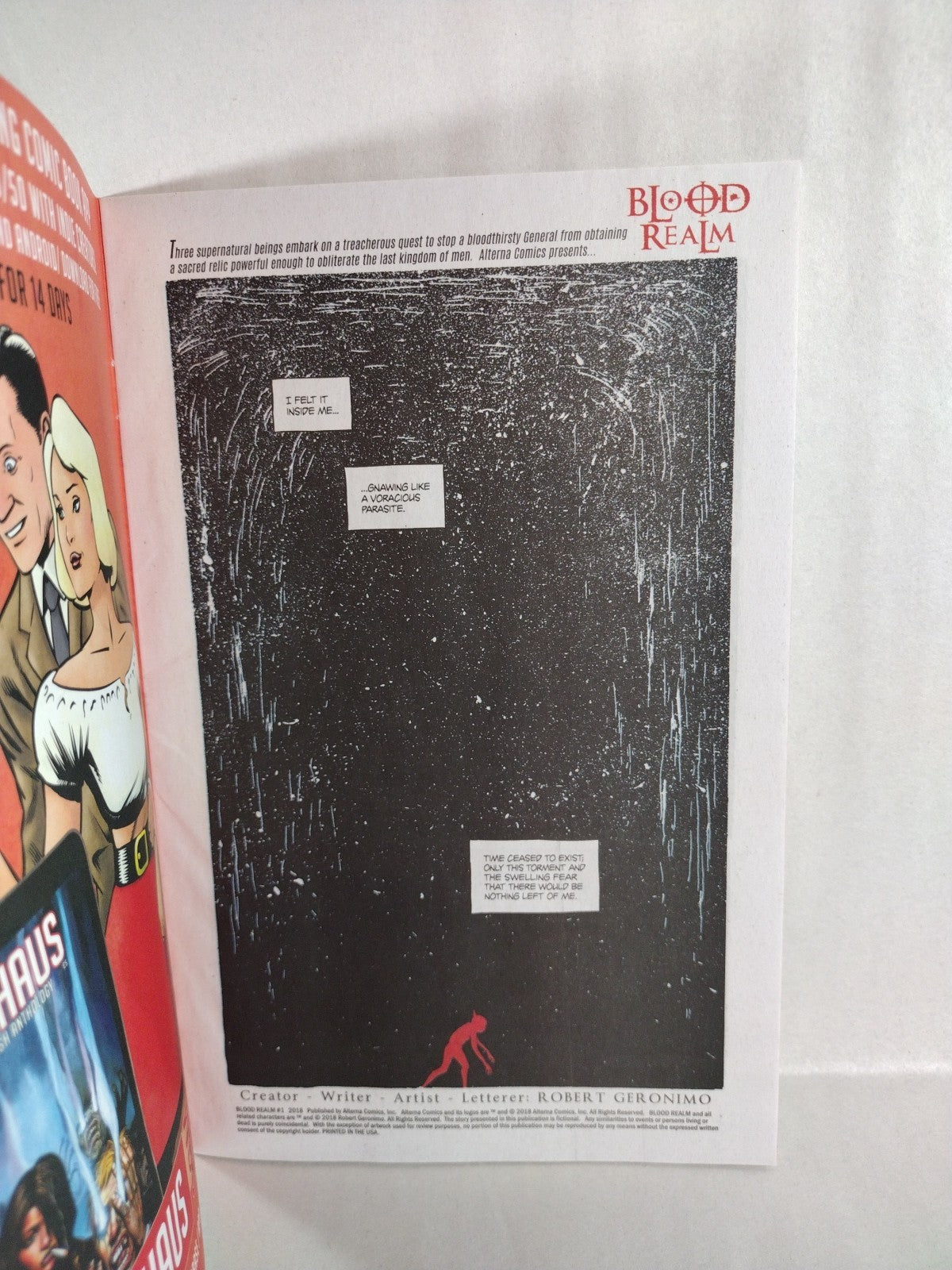 Blood Realm #1 (2018) Alterna Comic Sketch Cover With Original Dave Castr Art