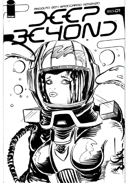 Deep Beyond #1 (2021) Blank Cover Image Comic W Original Dave Castr Art ARG COA