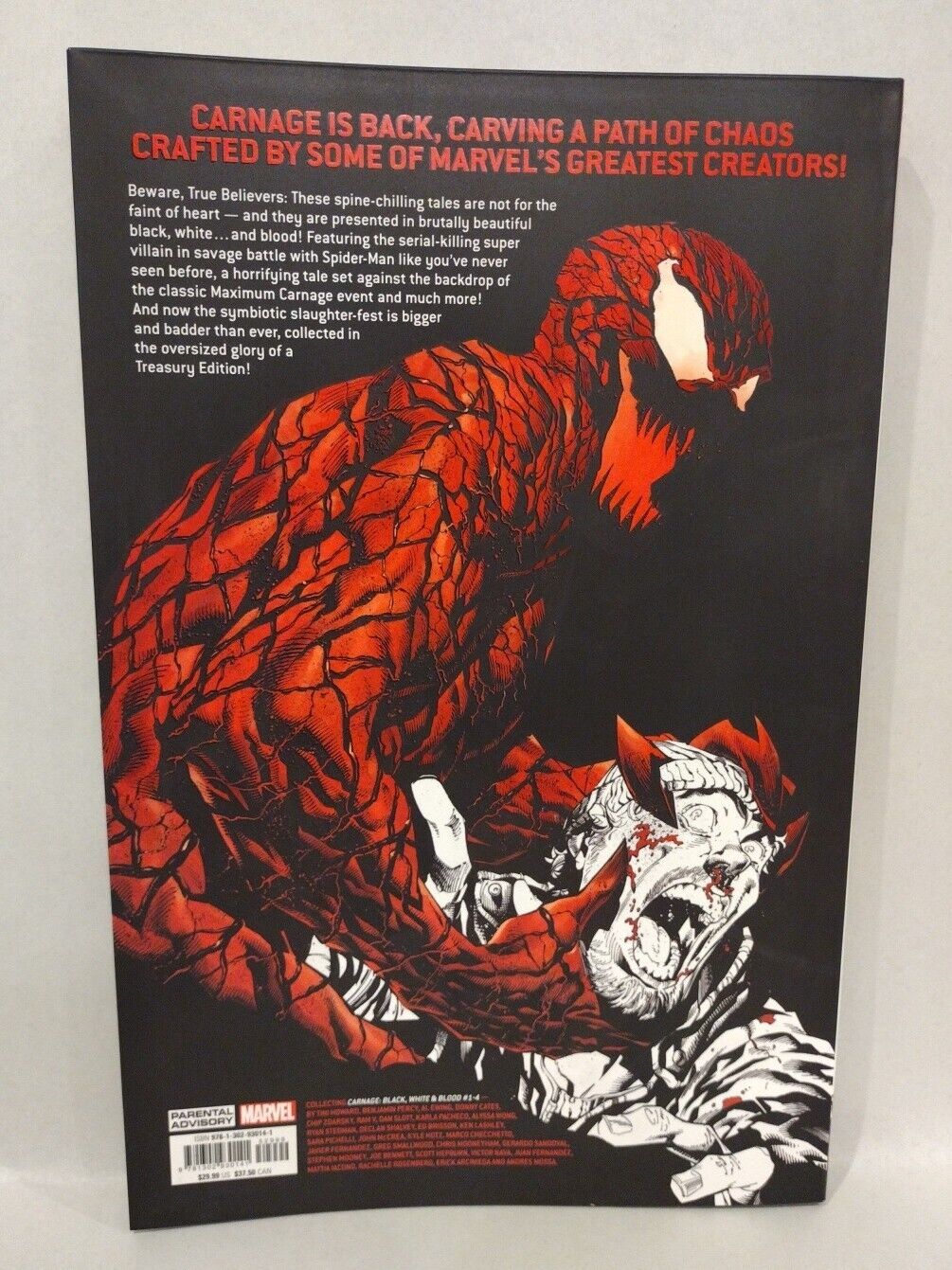 Carnage Black White & Blood (2021) Treasury Edition Oversized Marvel TPB SC New