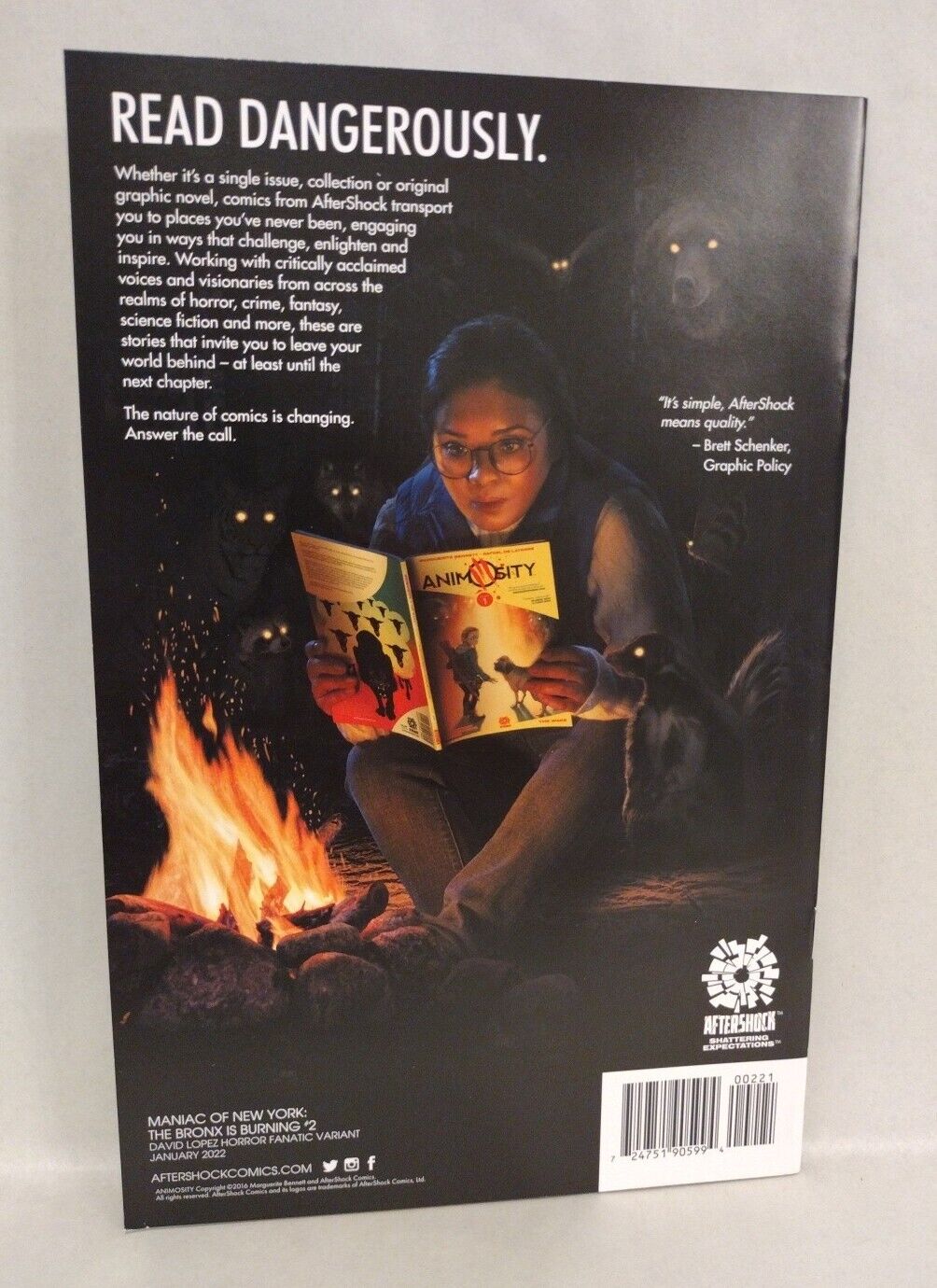 Maniac Of New York The Bronx Is Burning (2021) Aftershock Comic Lot Set #1 2 4