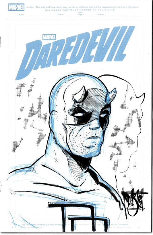Daredevil #1 (2026) Marvel Comic Sketch Cover Variant W Original DCastr Art
