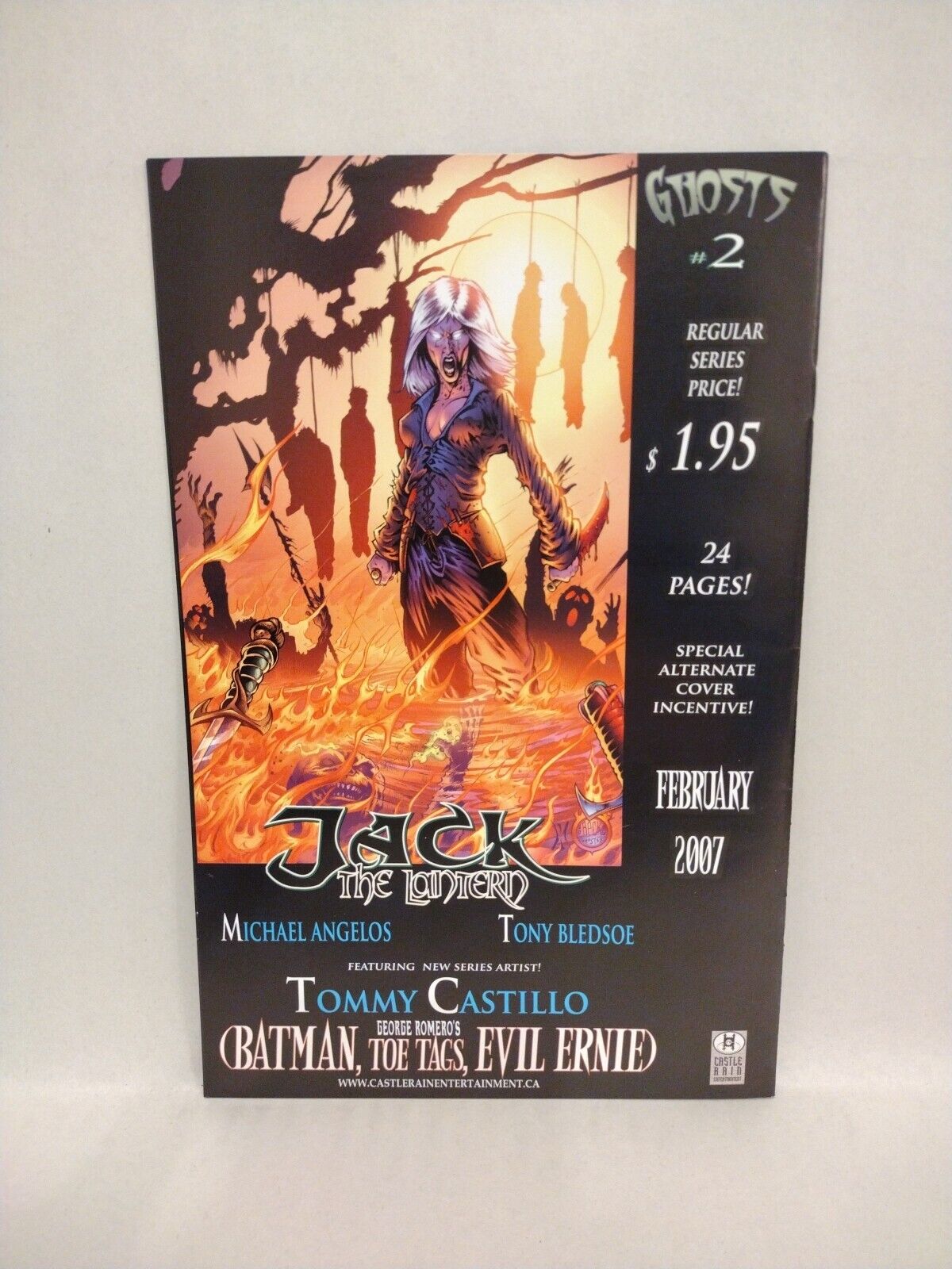 Jack The Lantern: Ghosts #1 (2006) Castle Rain Comic Signed Michael Angelos VF