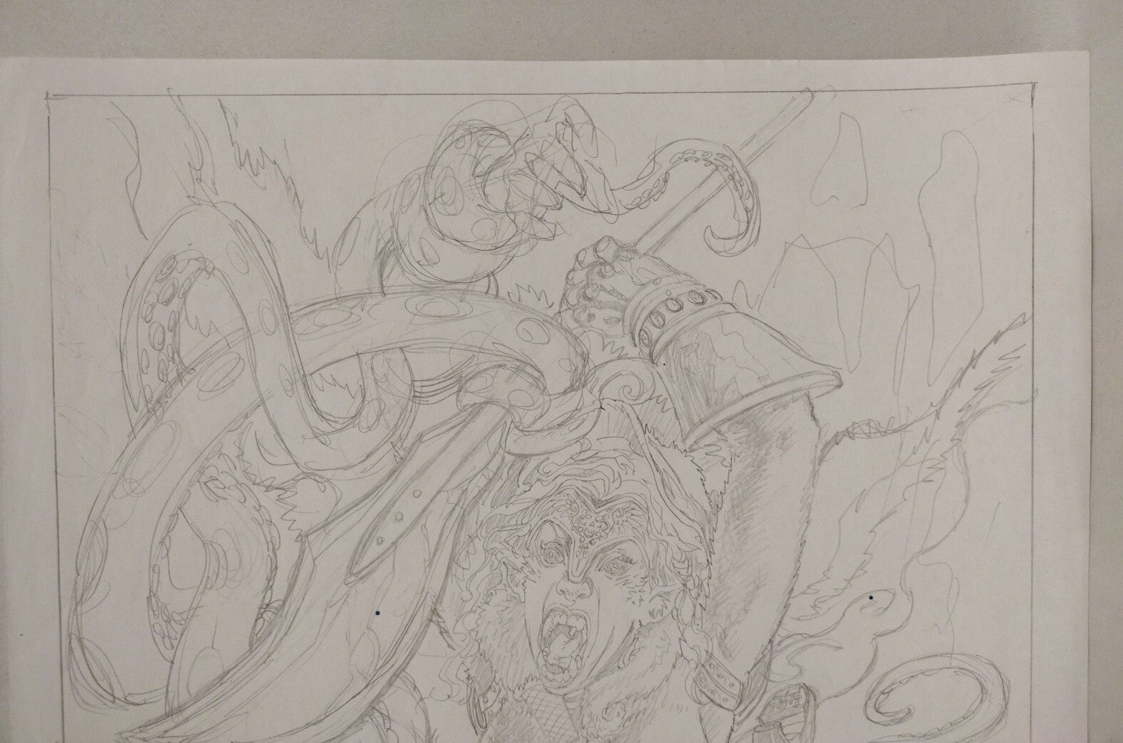Sar-Na Original Jason Crager Fantasy Comic Preliminary Pin-Up Art 11 X 17 Signed
