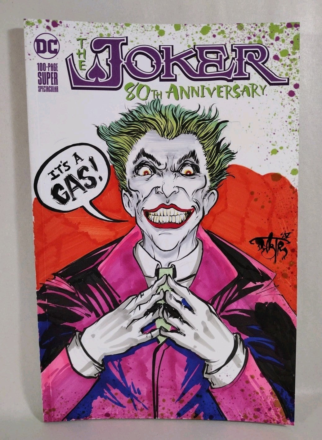 Joker 80th Anniversary Super Special 1 (2020) Sketch Cover W Original DCastr Art