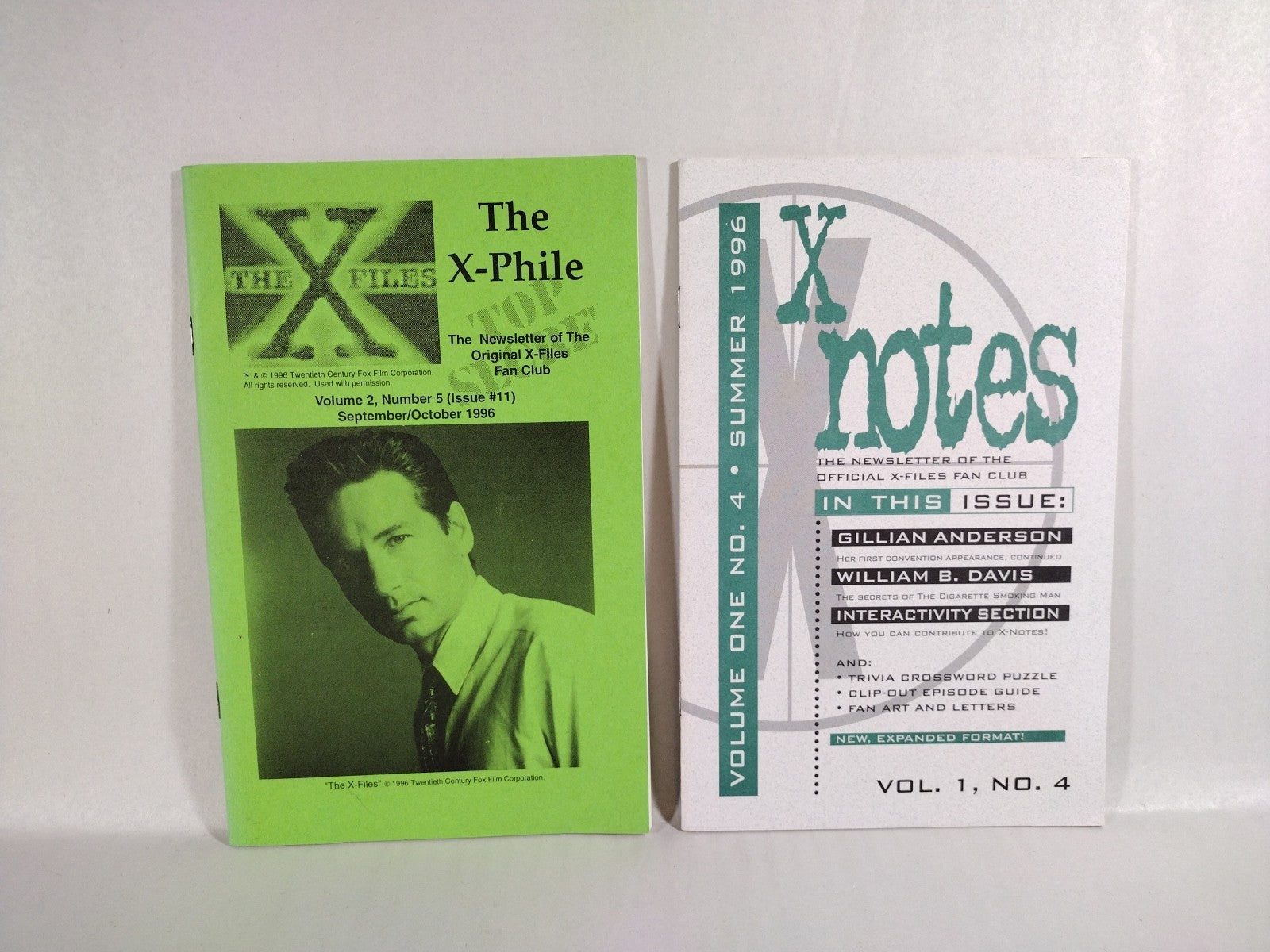 X-Files (1995) X-Phile Fan Club Exclusive Newsletters #6 7 8 9 11 + X-Notes #3 4