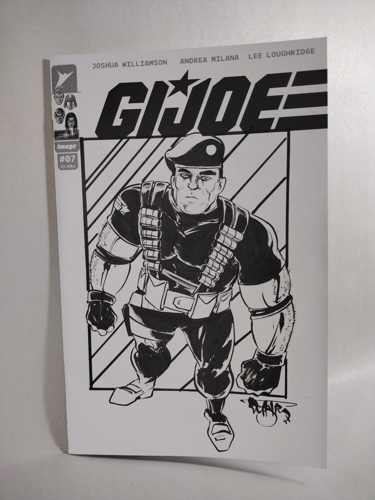 GI Joe #7 (2025) Image Sketch Cover Variant Comic W Original DCastr Flint Art