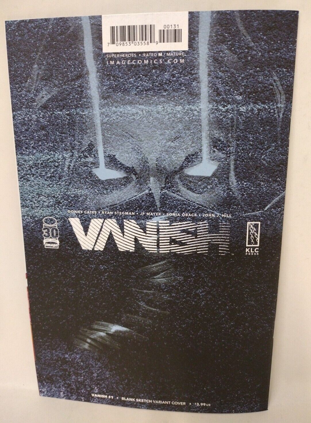 VANISH #1 (2022) Cates Stegman Image Comic Blank Cover w Original DCastr Art COA