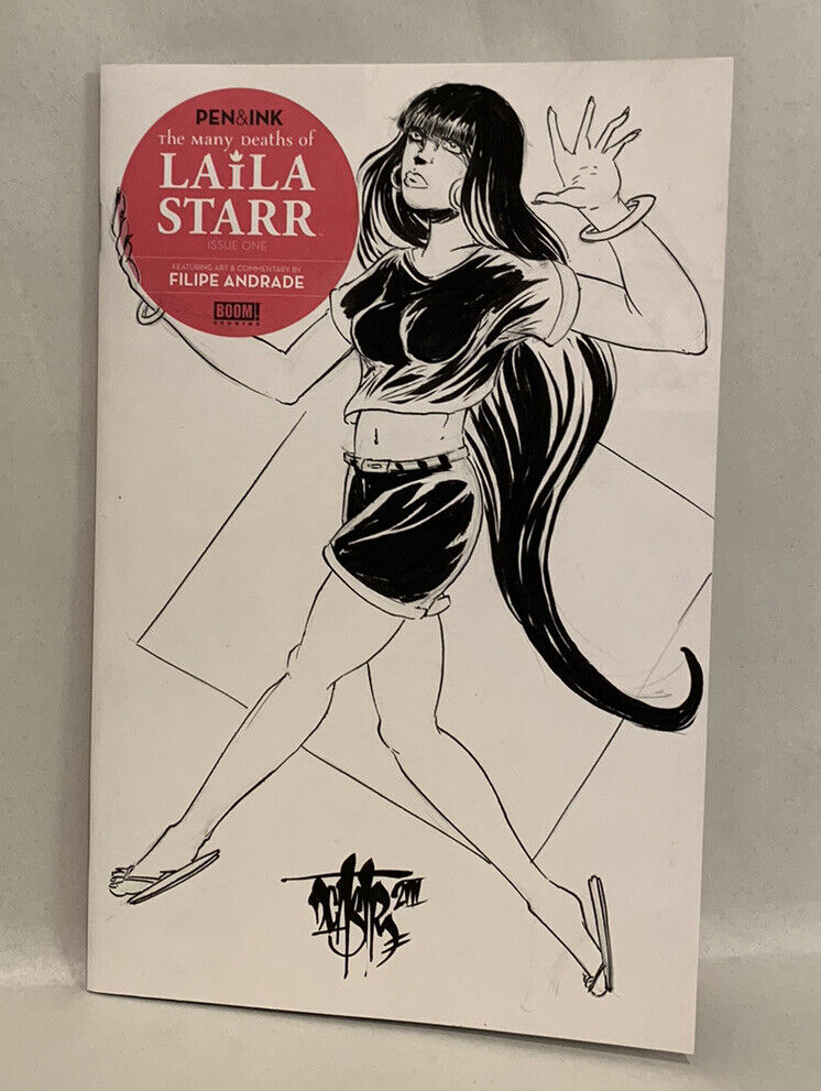 LAILA STARR, THE MANY DEATHS OF #1 Blank Variant Cover W Original Art Dave Castr