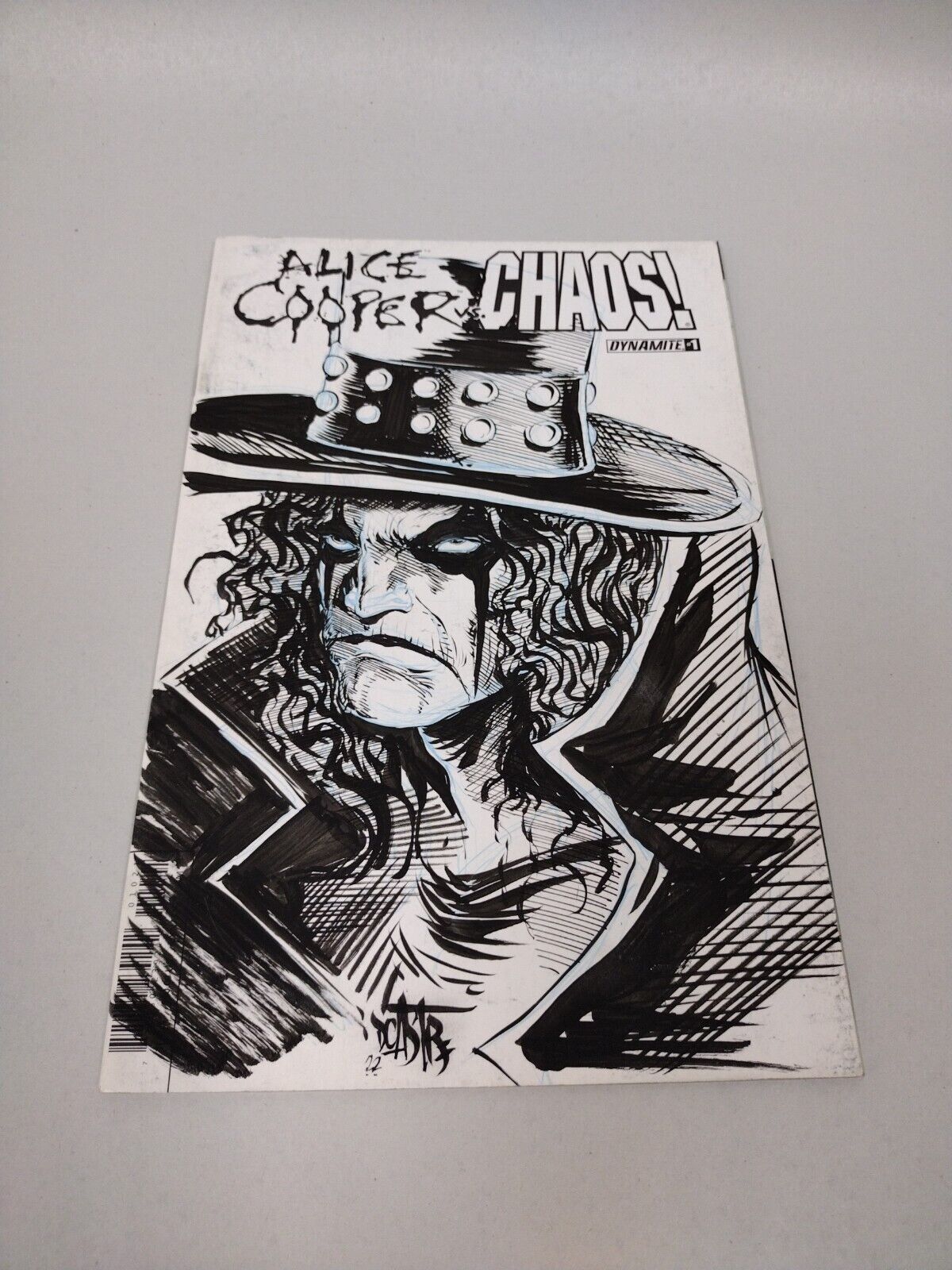 ALICE COOPER VS CHAOS! #1 Blank Cover Variant w Original Art Dcastr