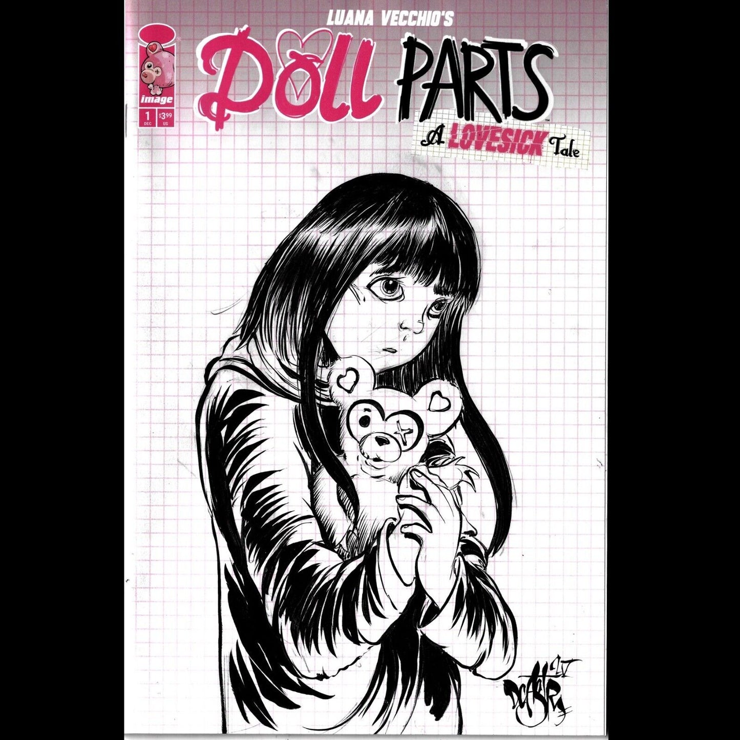 Doll Parts A Lovesick Tale 1 (2024) Cover G Sketch Variant W Original DCastr Art