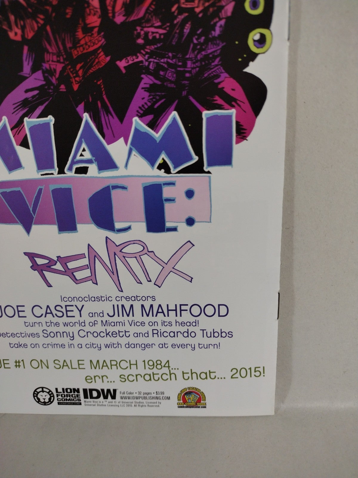 MIAMI VICE REMIX #1 (2015) IDW Preview Ashcan Comic Joe Casey Jim Mahfood NM