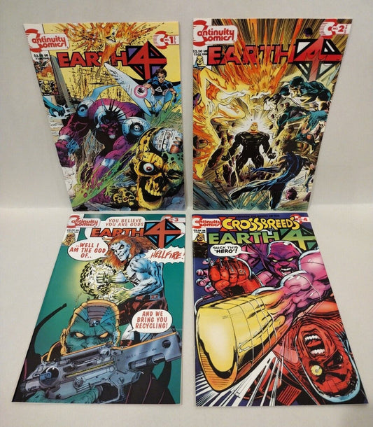 EARTH 4 Vol 2 (1993) Complete Continuity Comic Set #1 2 3 4 Walter McDaniel NM