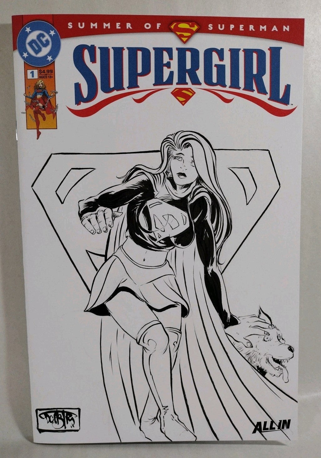 Supergirl #1 (2025) DC Sketch Variant Cover Comic W Original Dave Castr Art
