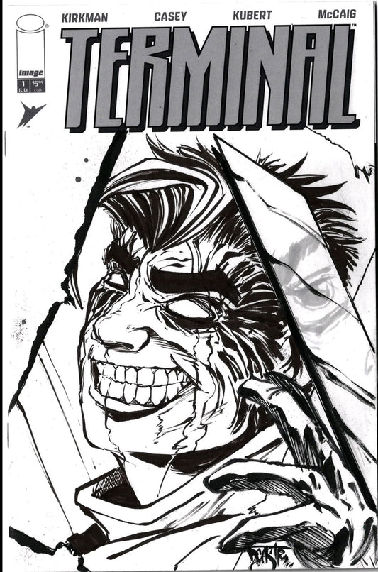 Terminal #1 (2026) Skybound Image Comic Sketch Cover W Original Dave Castr Art