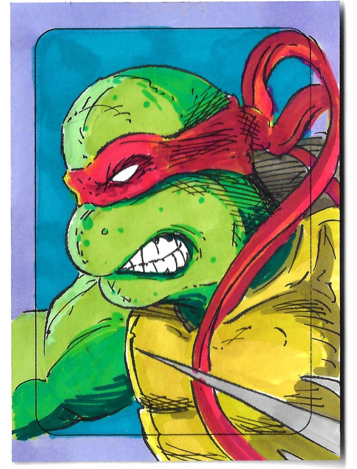 TMNT Cerebus Aardvark (2023) #86 Sketch Card w Original Raphael Dave Castr Art