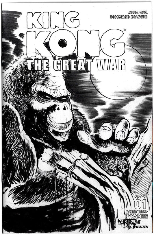 King Kong The Great War #1 (2023) Blank Sketch Cover Comic W Original DCastr Art
