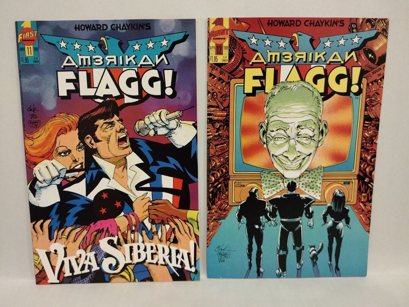 Amerikan Flagg (1988) Complete First Comics Vol 2 Lot Set #1-12 Howard Chaykin