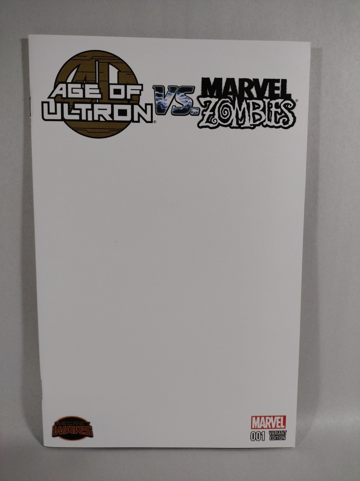 Age Of Ultron Vs Marvel Zombies #1 (2015) Marvel Comic Blank Variant Cover NM