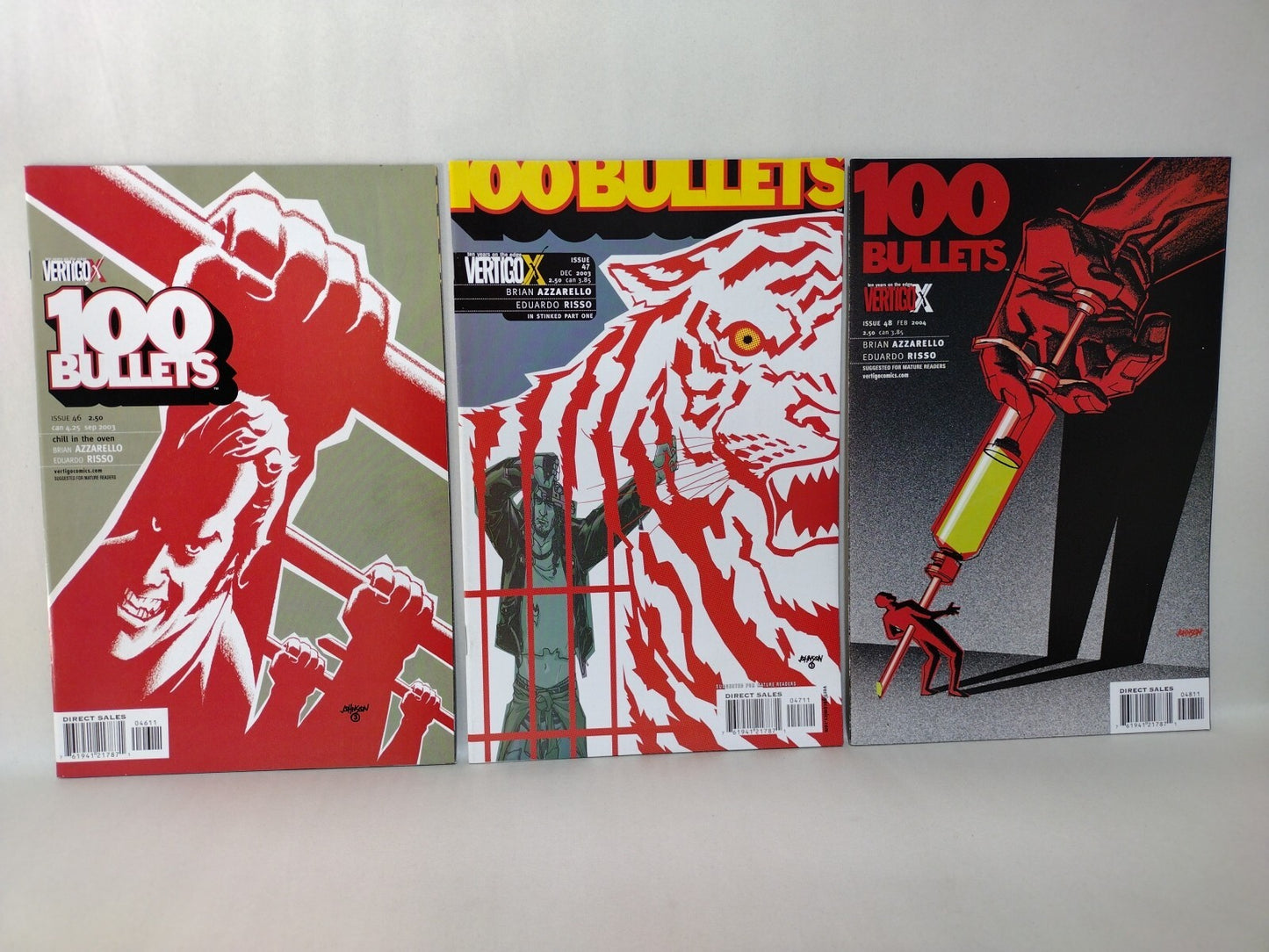 100 Bullets (2003) Vertigo Comic 17 Lot Set #43-59 Brian Azzarello Risso NM